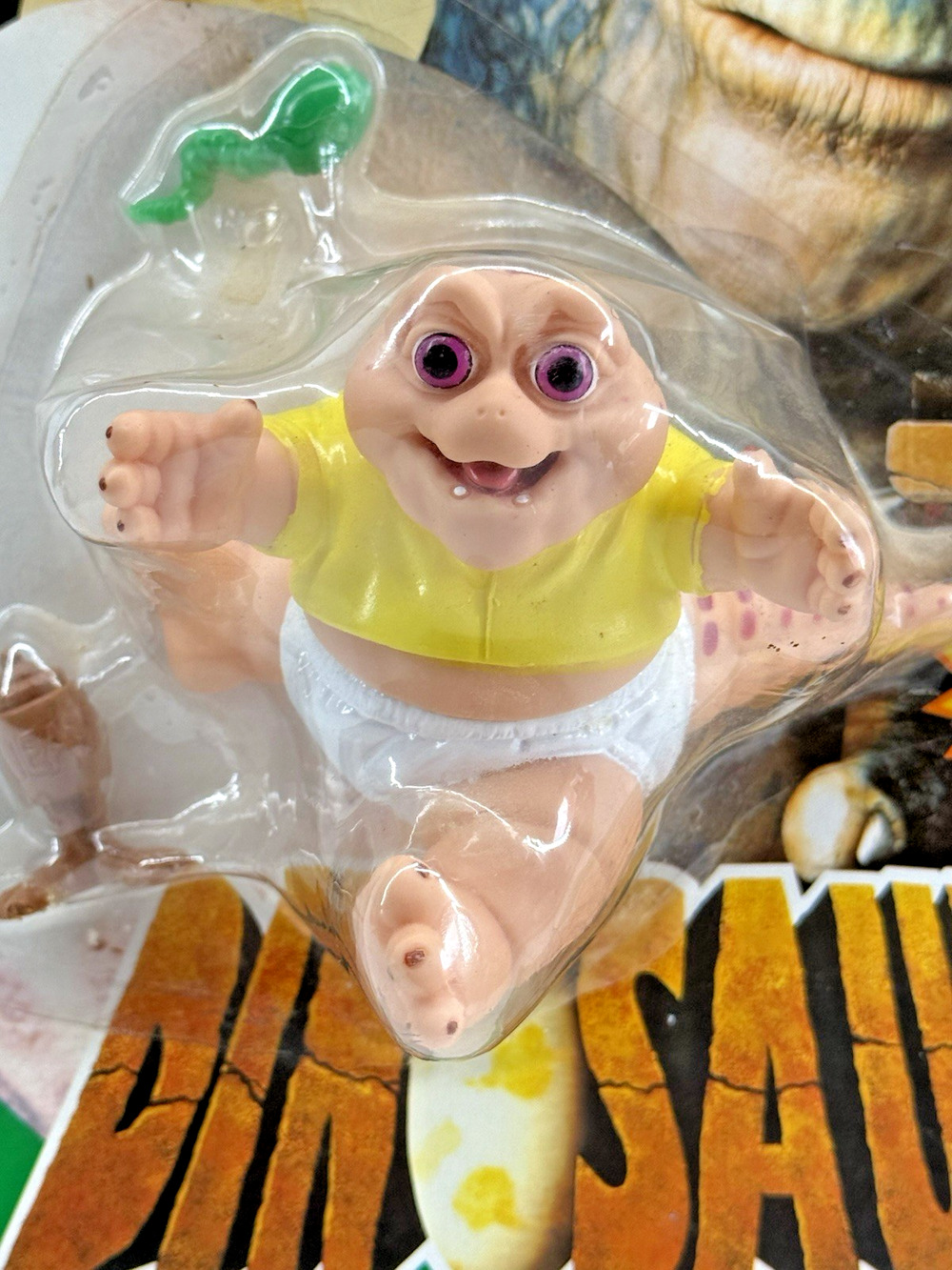 Rare Vintage Hasbro Dinosaurs Baby Sinclair Action Figure w/ Accessories Carded